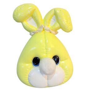 Vintage Kitschy Easter Bunny Head Quilted Pom Nose Spring Decor Cottagecore
